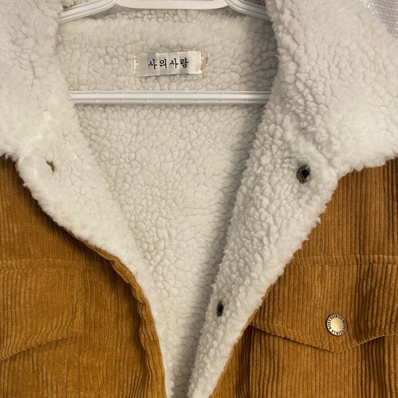 Warm fur winter, corduroy, unisex jacket - Picture 9 of 9